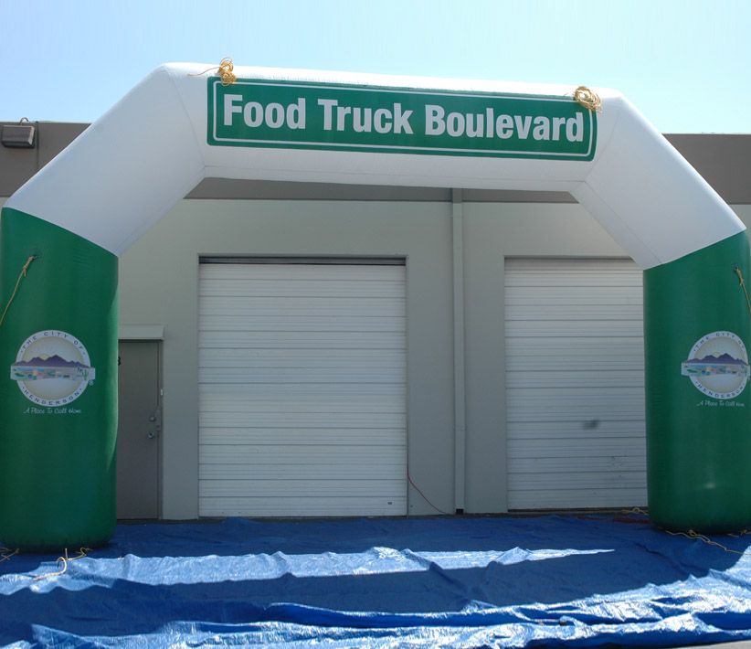Food Truck Boulevard Inflatable Arch